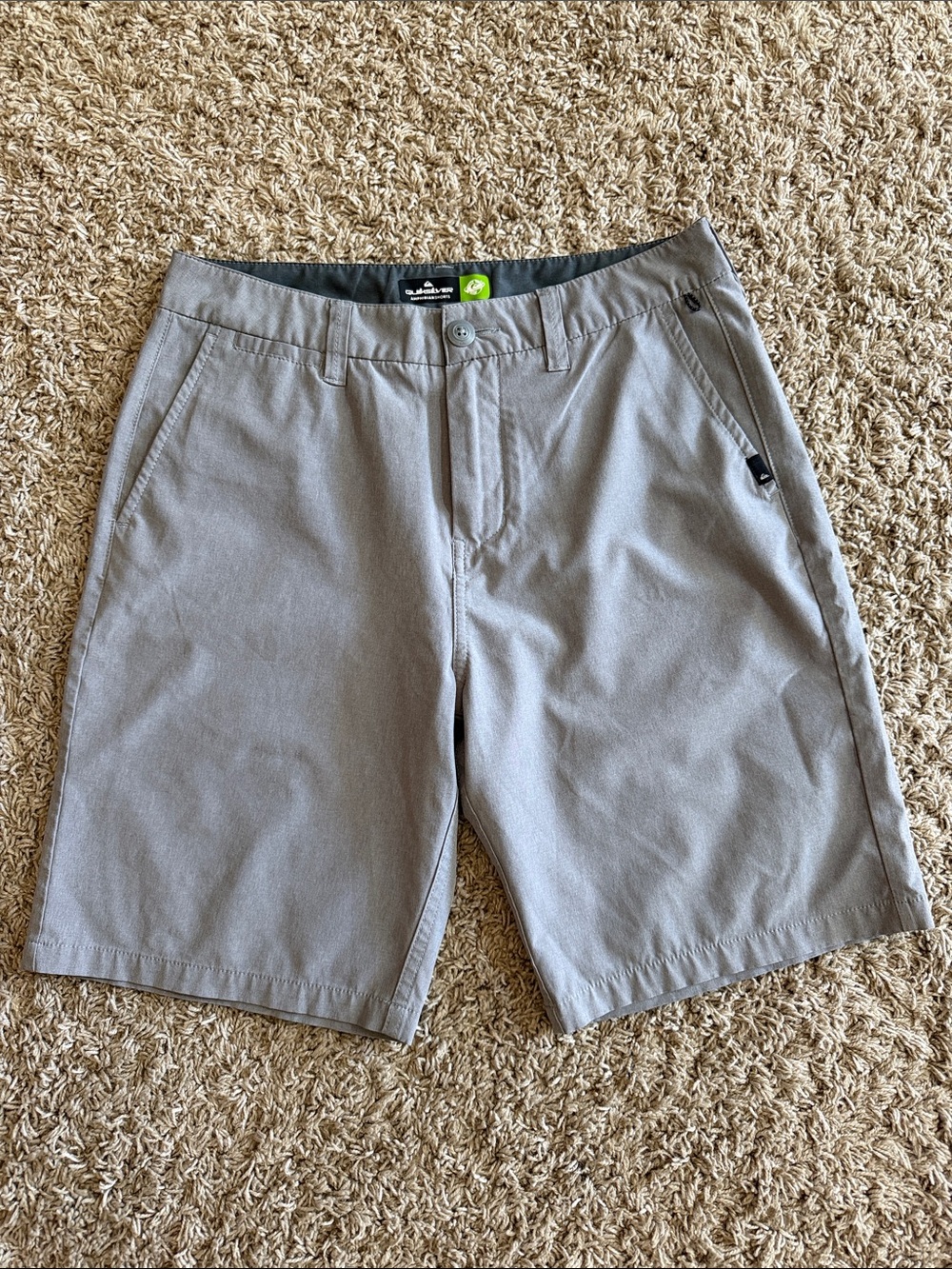 Quiksilver Men's Light Gray Flat Front Shorts